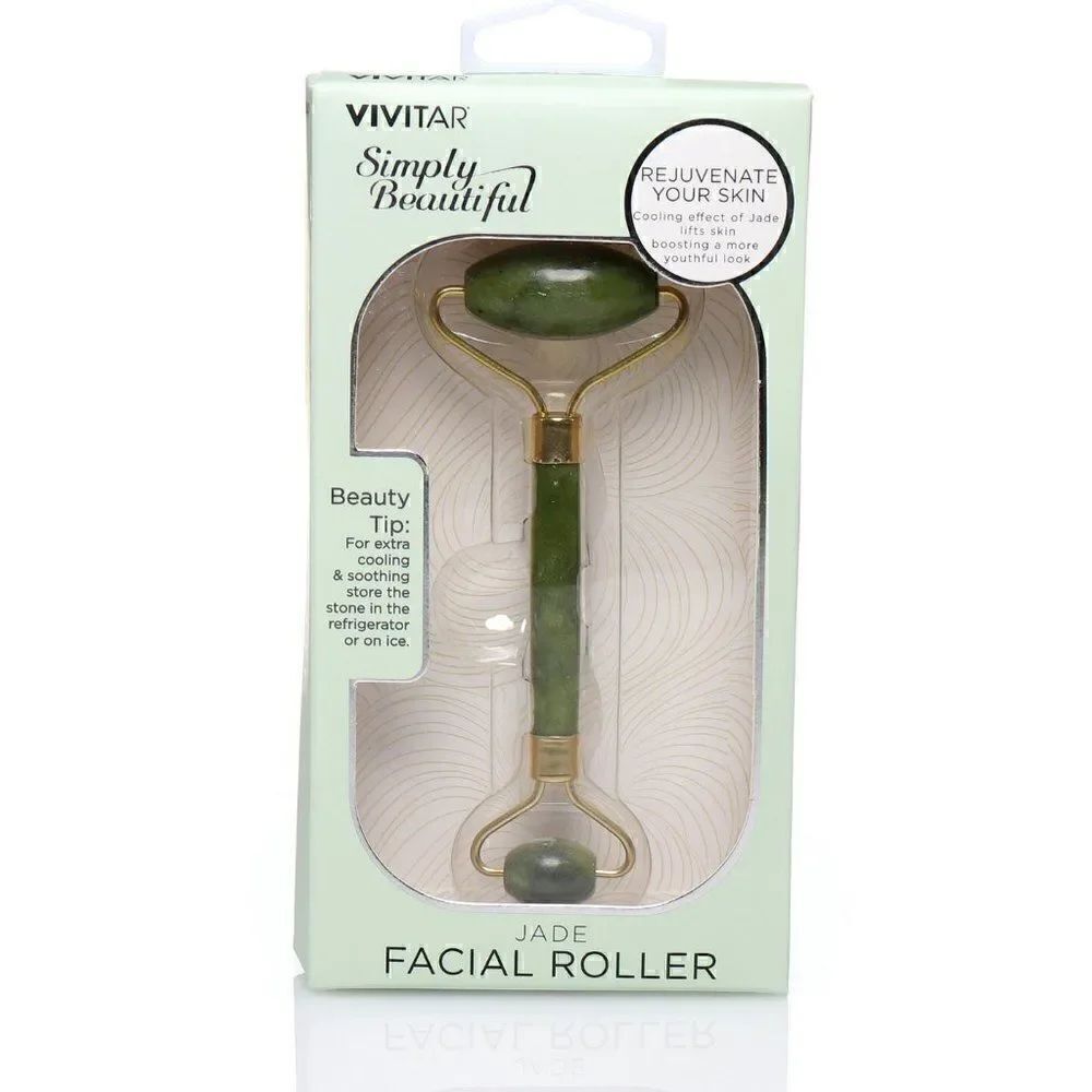 Jade Double-sided Facial Roller by Vivitar NEW WITH BOX